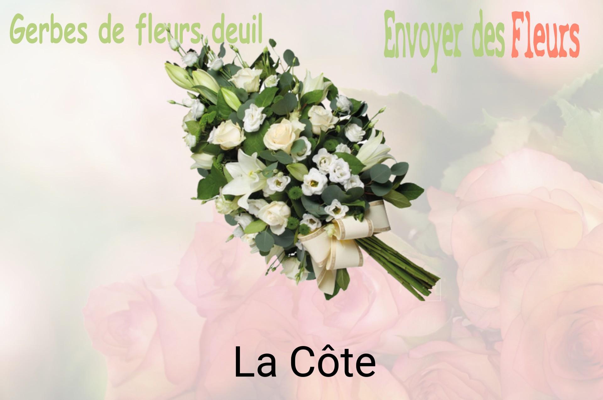 Gerbe de fleurs de deuil livrée à La Côte